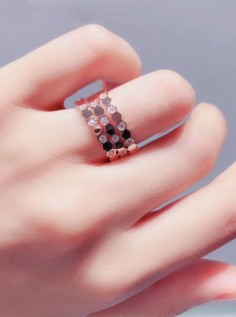 [Elara]BEE LOVE RING ROSÉGOLD DIAMANT