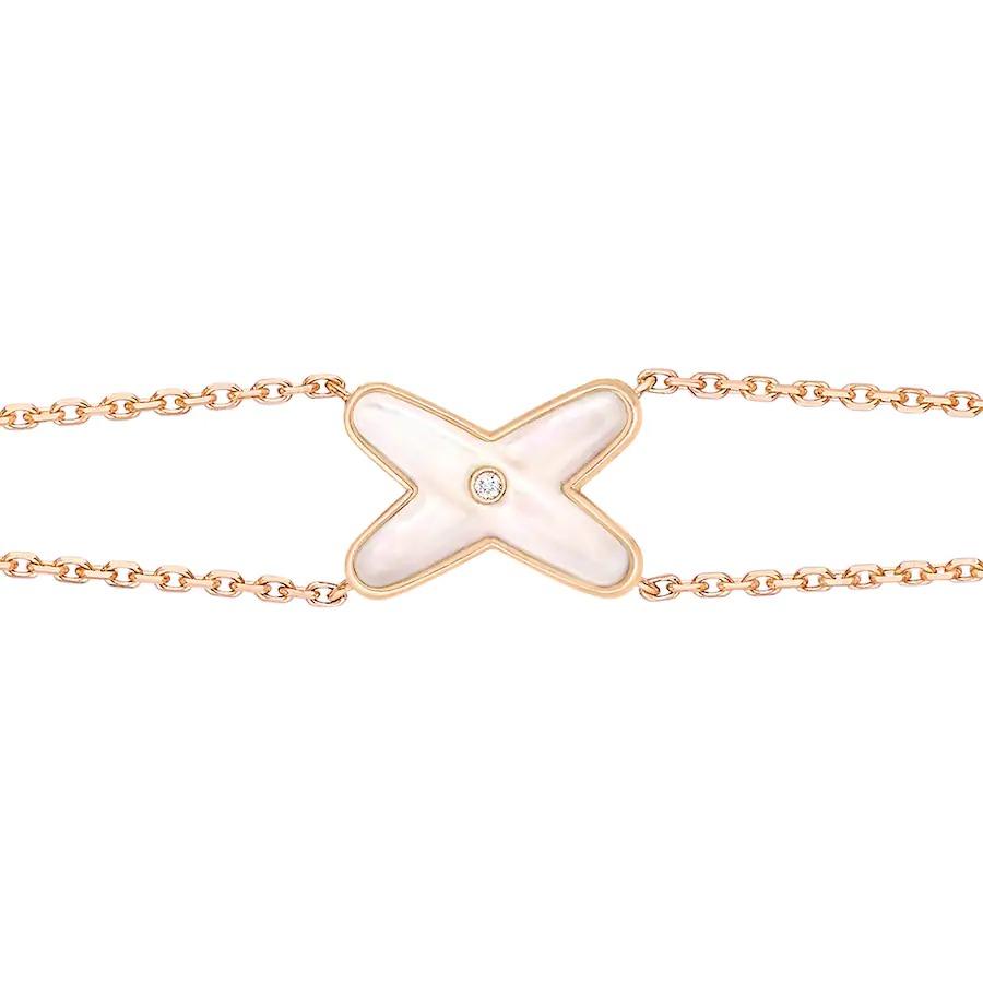 [Elara]JEUX BRACELET WEISSES PERLMUTT ROSEGOLD 1 DIAMANT