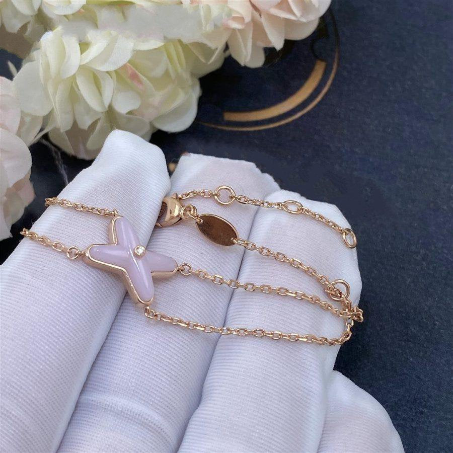 [Elara]JEUX BRACELET PINK MOP ROSE GOLD 1 DIAMANT