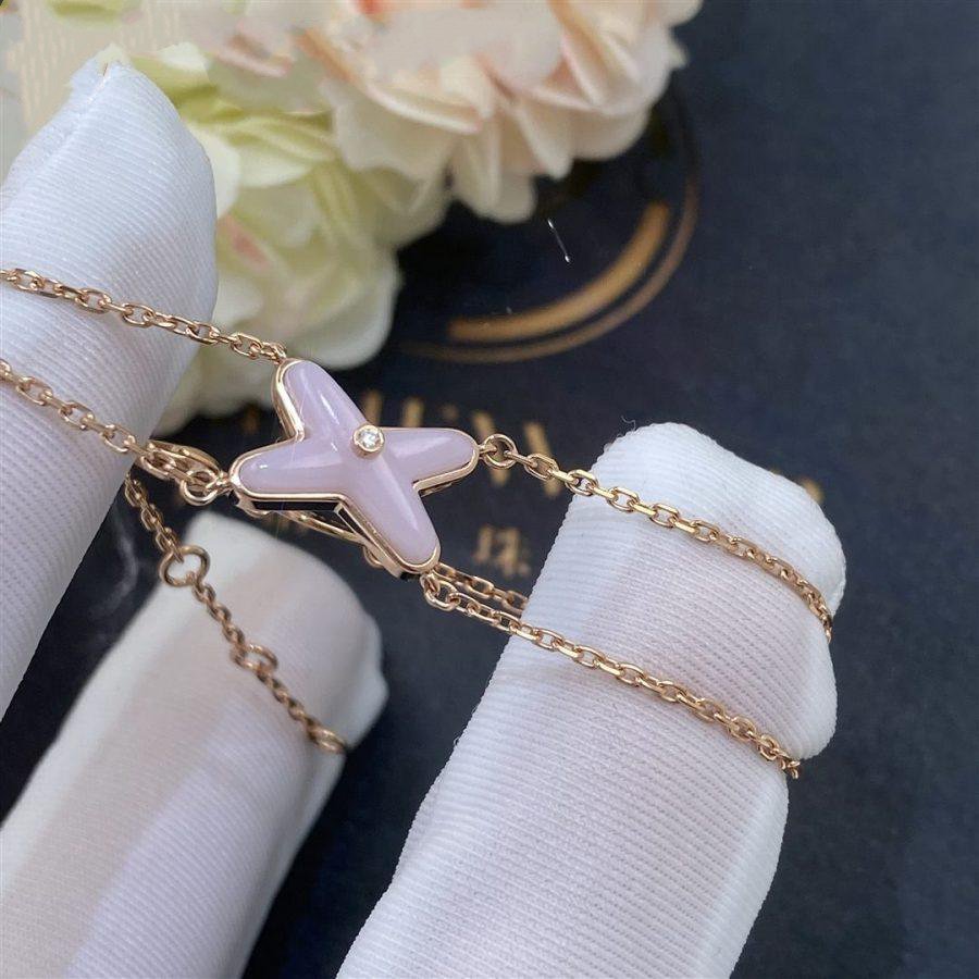 [Elara]JEUX BRACELET PINK MOP ROSE GOLD 1 DIAMANT