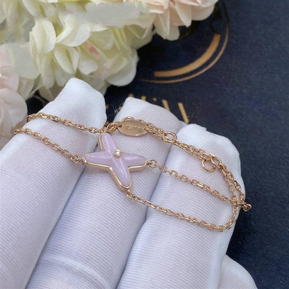 [Elara]JEUX BRACELET PINK MOP ROSE GOLD 1 DIAMANT