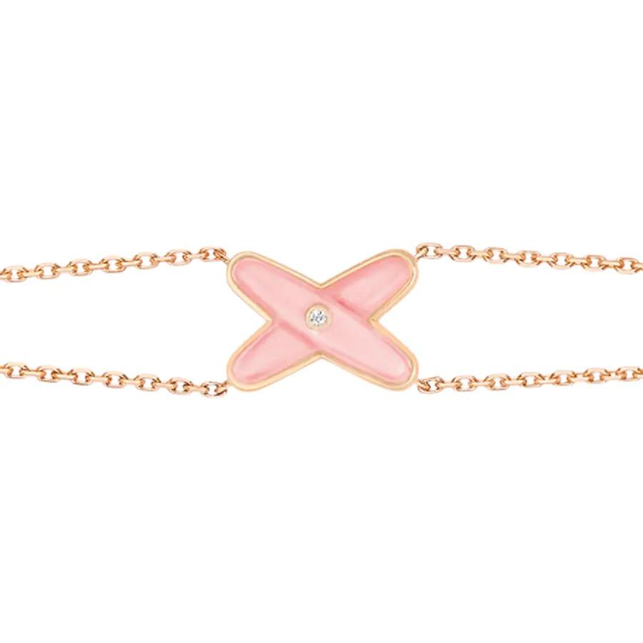 [Elara]JEUX BRACELET PINK MOP ROSE GOLD 1 DIAMANT