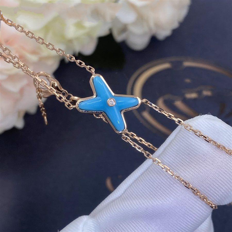[Elara]JEUX BRACELET TURQUOISE ROSE GOLD 1 DIAMOND