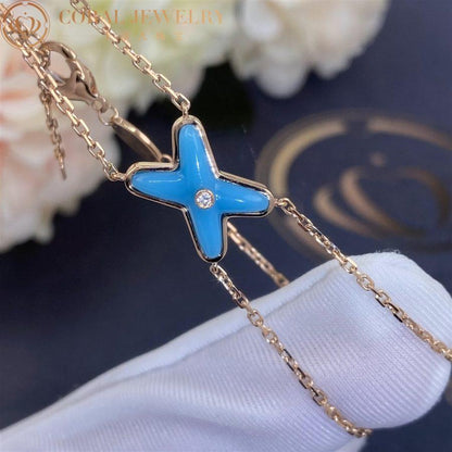 [Elara]JEUX BRACELET TURQUOISE ROSE GOLD 1 DIAMOND