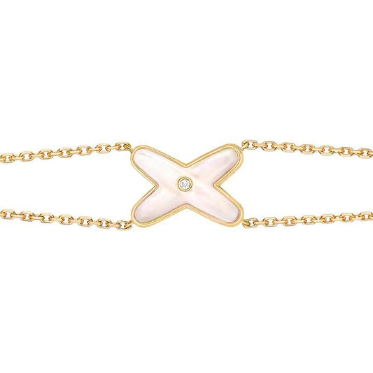 [Elara]JEUX BRACELET WEISS PERLMUTT GOLD 1 DIAMANT