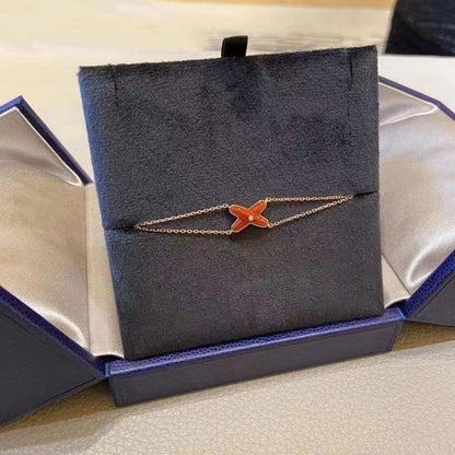 [Elara]ARMBAND ROSÉGOLD CARNELIAN 1 DIAMANT