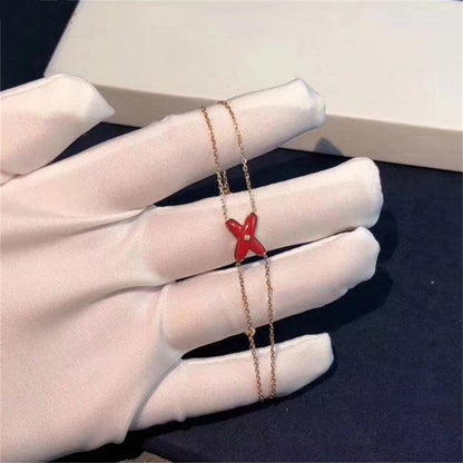[Elara]ARMBAND ROSÉGOLD CARNELIAN 1 DIAMANT