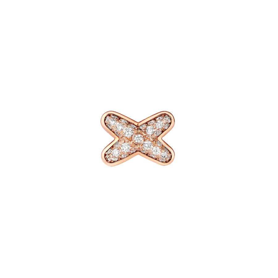[Elara]JEUX DE ROSE GOLD DIAMOND EARRINGS