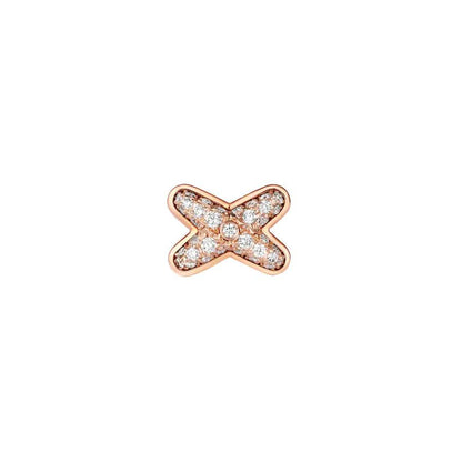 [Elara]JEUX DE ROSE GOLD DIAMOND EARRINGS