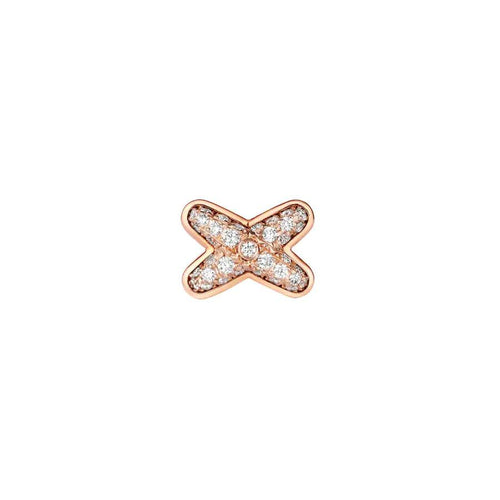 [Elara]JEUX DE ROSE GOLD DIAMOND EARRINGS
