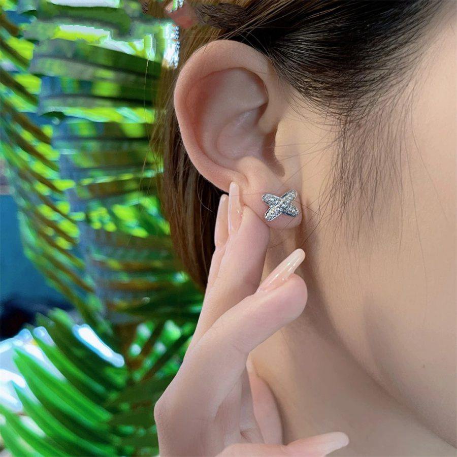 [Elara]JEUX DE SILVER DIAMOND EARRINGS