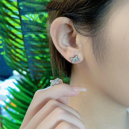 [Elara]JEUX DE SILVER DIAMOND EARRINGS