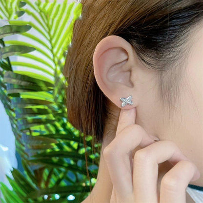 [Elara]JEUX DE SILVER DIAMOND EARRINGS
