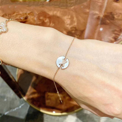 [Elara]JEUX DE BRACELET MOP ROSE GOLD DIAMONDS