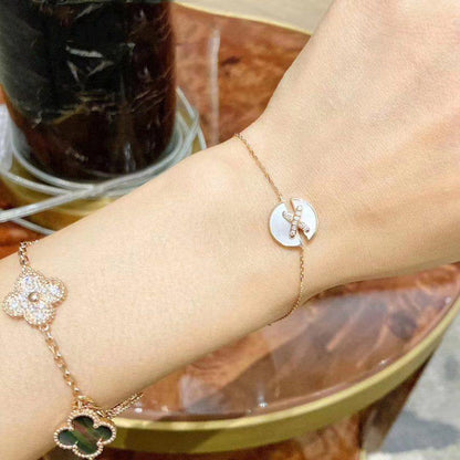 [Elara]JEUX DE BRACELET MOP ROSE GOLD DIAMONDS
