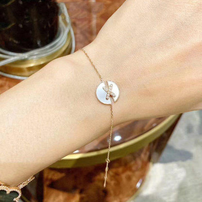 [Elara]JEUX DE BRACELET MOP ROSE GOLD DIAMONDS