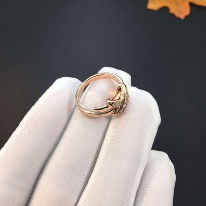 [Elara]JEUX DE ROSE GOLD DIAMOND RING