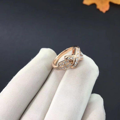 [Elara]JEUX DE RING ROSE GOLD DIAMOND