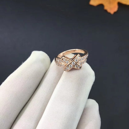 [Elara]JEUX DE RING ROSE GOLD DIAMOND