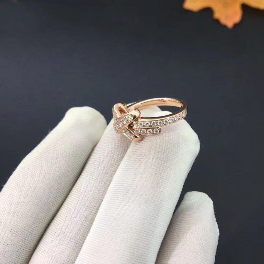 [Elara]JEUX DE RING ROSE GOLD DIAMOND