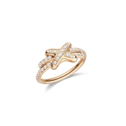 [Elara]JEUX DE RING ROSE GOLD DIAMOND