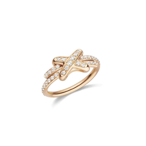 [Elara]JEUX DE RING ROSE GOLD DIAMOND