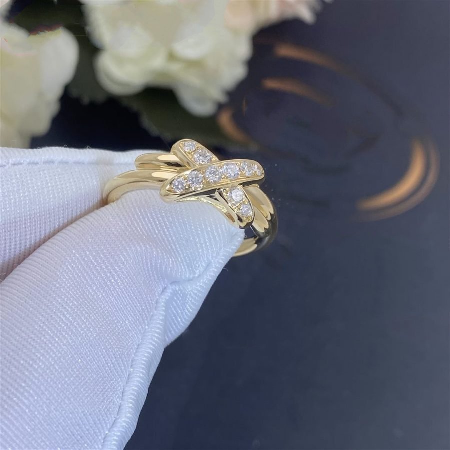 [Elara]JEUX DE GOLD DIAMOND RING