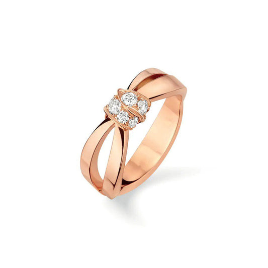 [Elara]LIENS RING ROSE GOLD DIAMOND