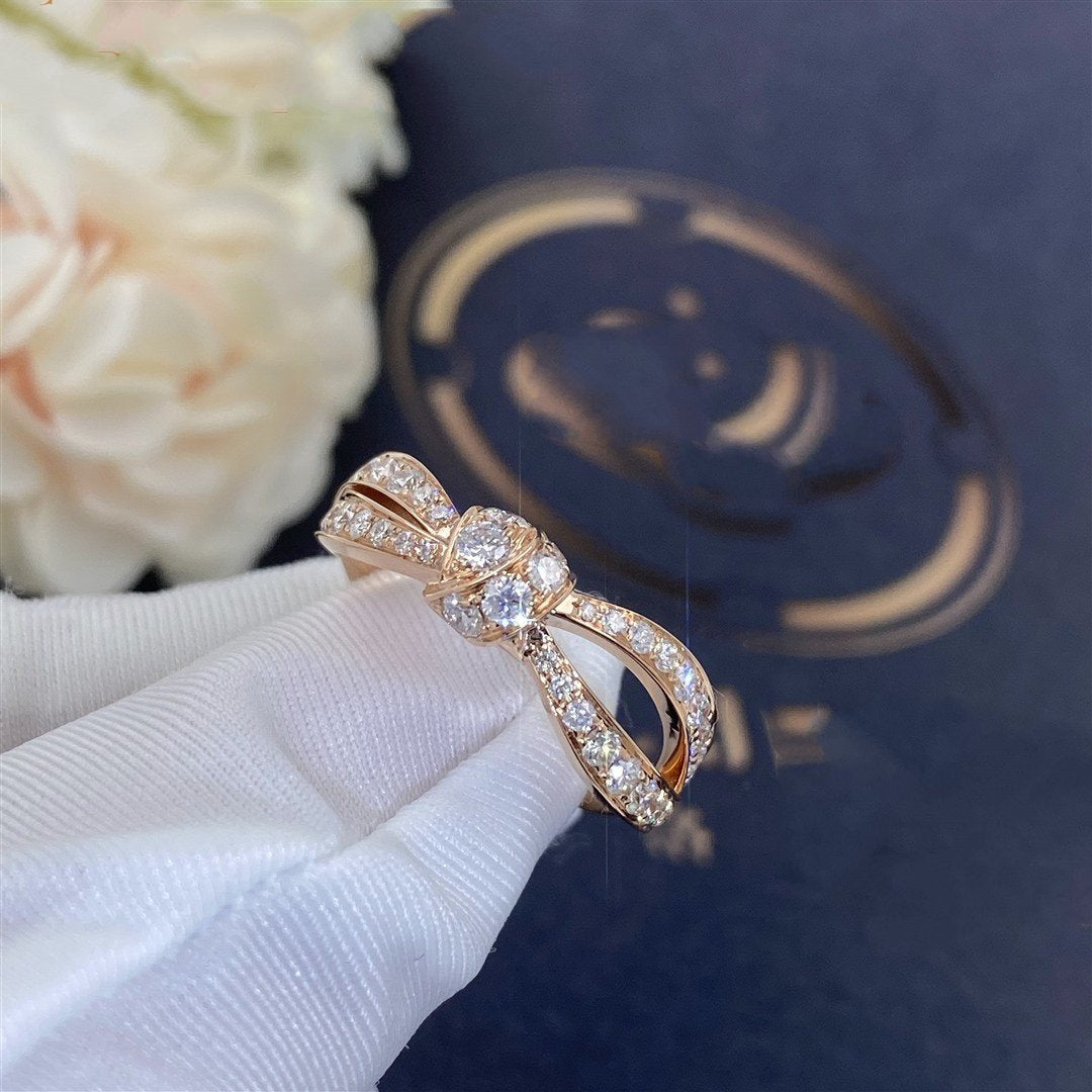 [Elara]LIENS ROSE GOLD DIAMOND RING