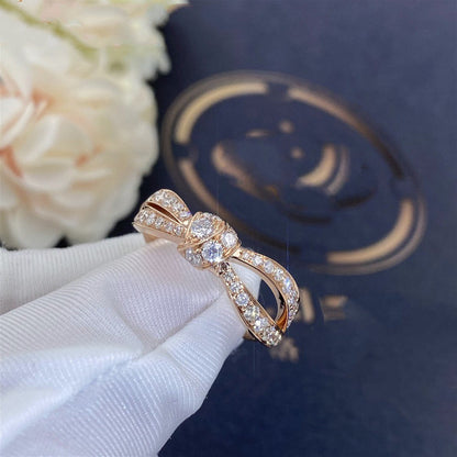 [Elara]LIENS ROSE GOLD DIAMOND RING