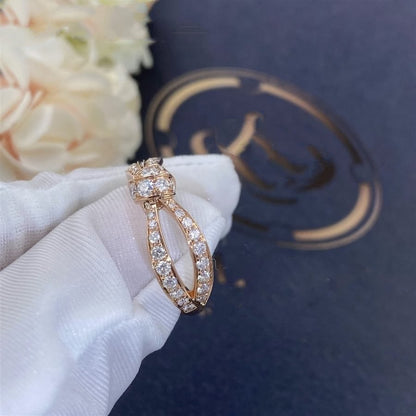 [Elara]LIENS ROSE GOLD DIAMOND RING