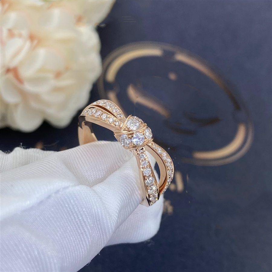 [Elara]LIENS ROSE GOLD DIAMOND RING