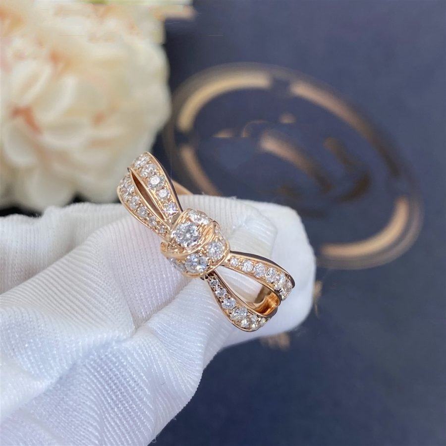 [Elara]LIENS ROSE GOLD DIAMOND RING