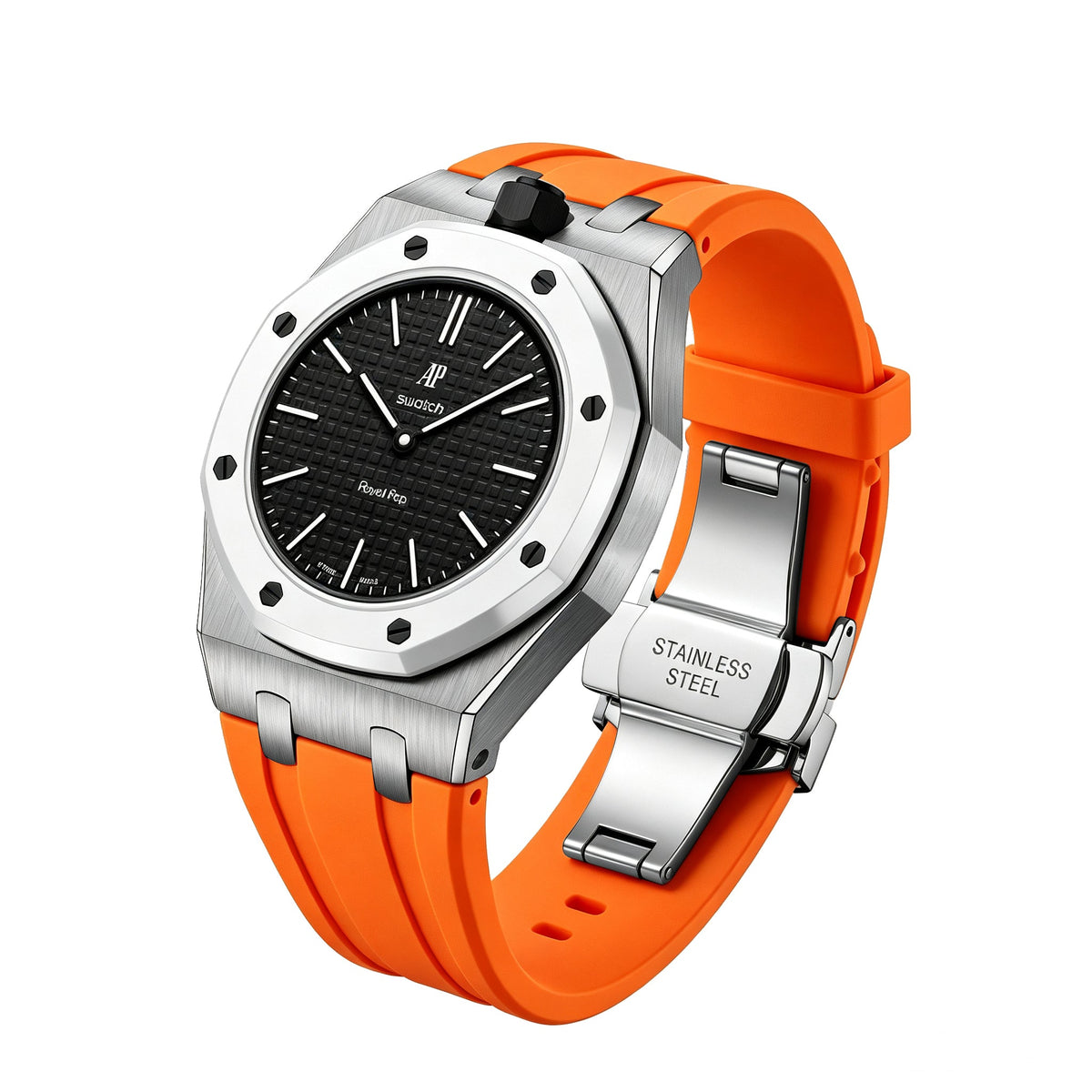 [Elara]Royal Oak Pop Exclusive Steel Case & Silicone Strap With Cradle