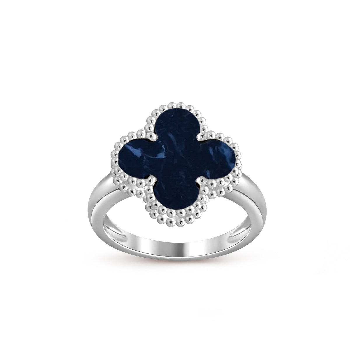 [Elara]LUCKY CLOVER VINTAGE WEISSGOLD-RINGKOLLEKTION