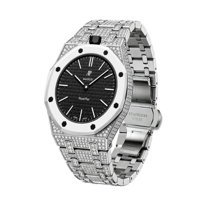 [Elara]Royal Oak Pop Exclusive Bioceramic Case & Bioceramic Strap Full Diamond