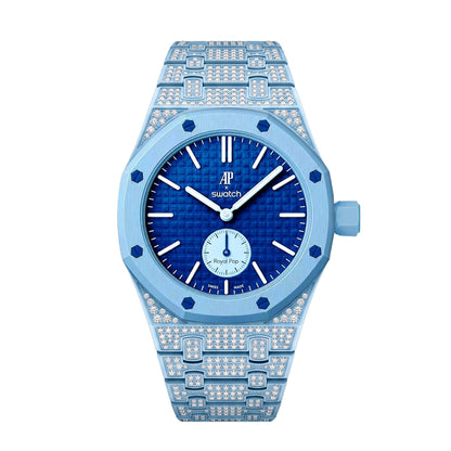 [Elara]Royal Oak Pop Exclusive Bioceramic Case & Bioceramic Strap Full Diamond