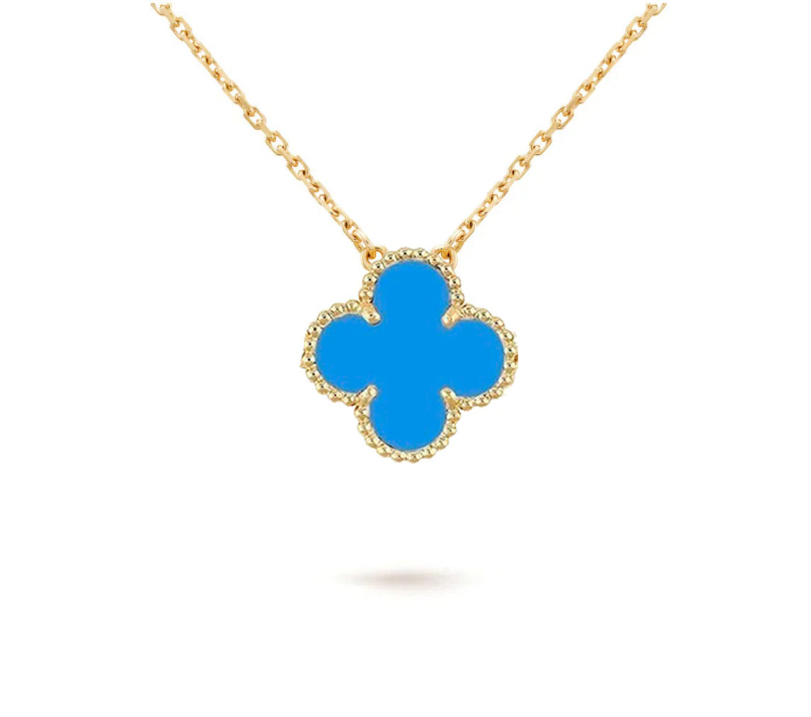 [Elara]15MM CLOVER FLOWER PENDANT NECKLACE COLLECTION