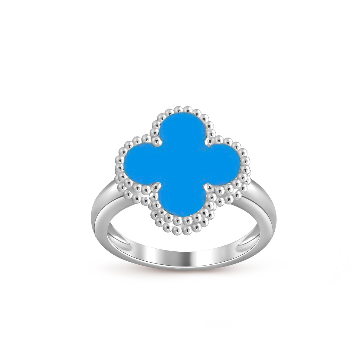 [Elara]LUCKY CLOVER VINTAGE WEISSGOLD-RINGKOLLEKTION