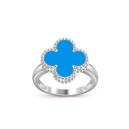[Elara]LUCKY CLOVER VINTAGE WEISSGOLD-RINGKOLLEKTION
