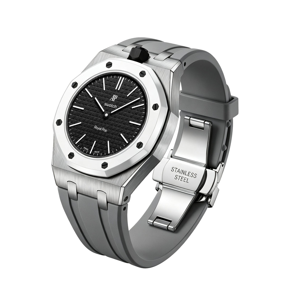 [Elara]Royal Oak Pop Exclusive Steel Case & Silicone Strap With Cradle