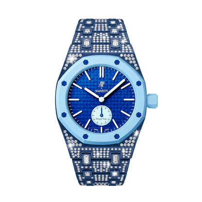 [Elara]Royal Oak Pop Exclusive Bioceramic Case & Bioceramic Strap Full Diamond