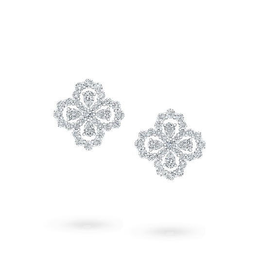 [Elara]ループ イヤリング フルモチーフ ダイヤモンド 16MM