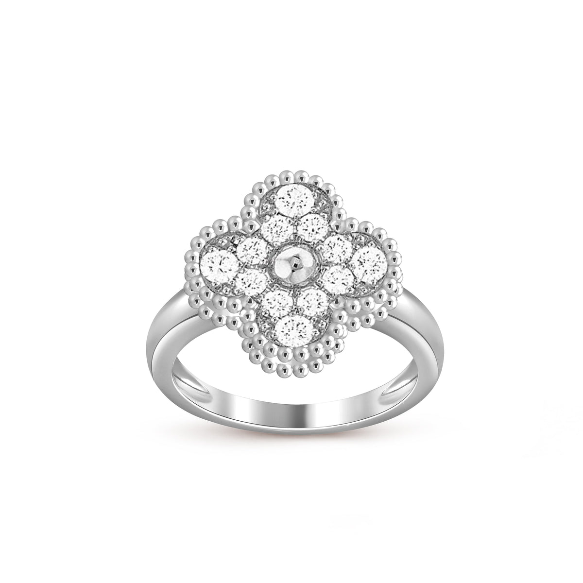 [Elara]LUCKY CLOVER VINTAGE WEISSGOLD-RINGKOLLEKTION