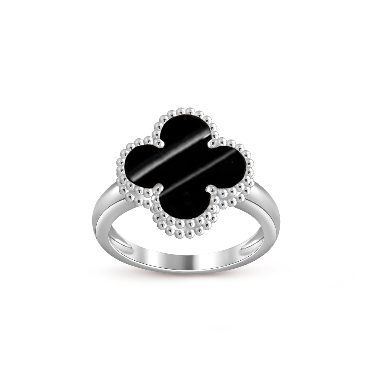 [Elara]LUCKY CLOVER VINTAGE WEISSGOLD-RINGKOLLEKTION