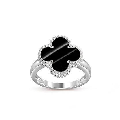 [Elara]LUCKY CLOVER VINTAGE WEISSGOLD-RINGKOLLEKTION