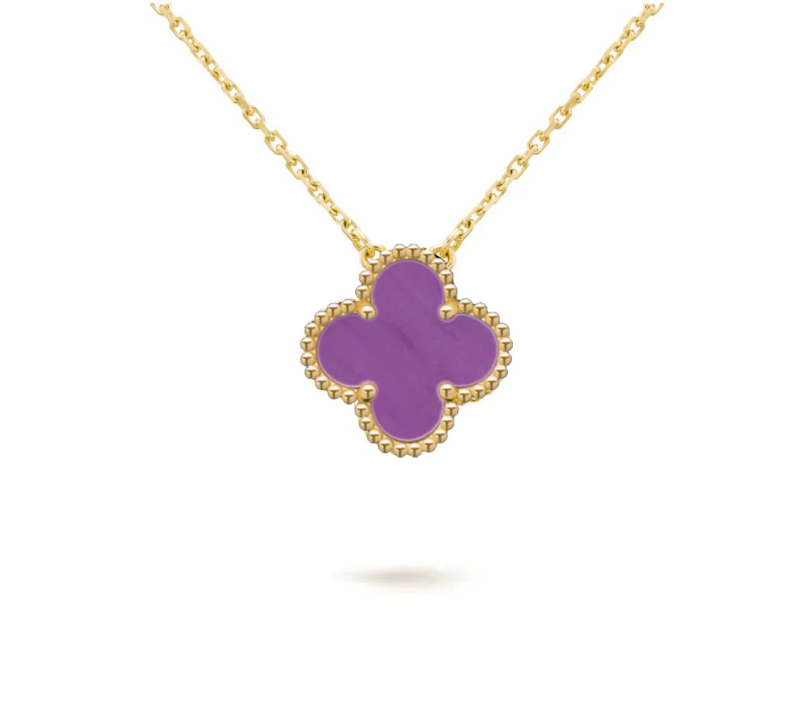[Elara]15MM CLOVER FLOWER PENDANT NECKLACE COLLECTION