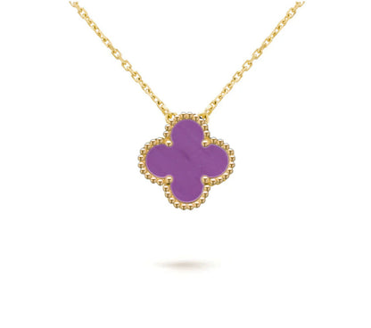 [Elara]15MM CLOVER FLOWER PENDANT NECKLACE COLLECTION