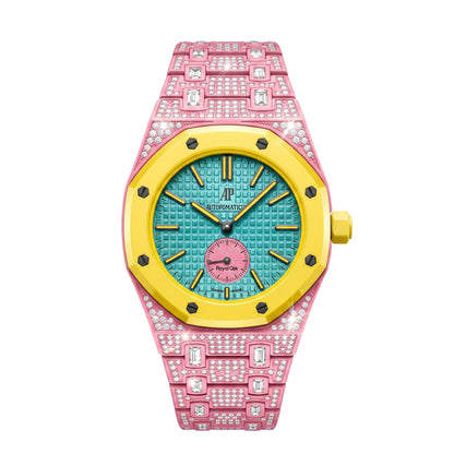 [Elara]Royal Oak Pop Exclusive Bioceramic Case & Bioceramic Strap Full Diamond