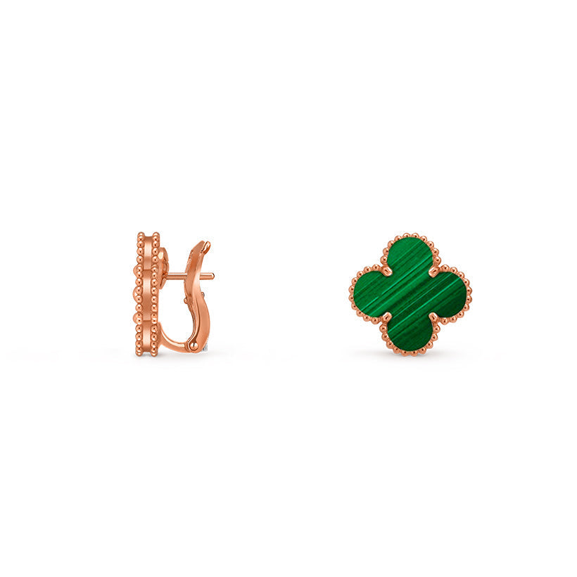 [Elara]15MM CLOVER FLOWER STUD EARRINGS ROSE GOLD COLLECTION